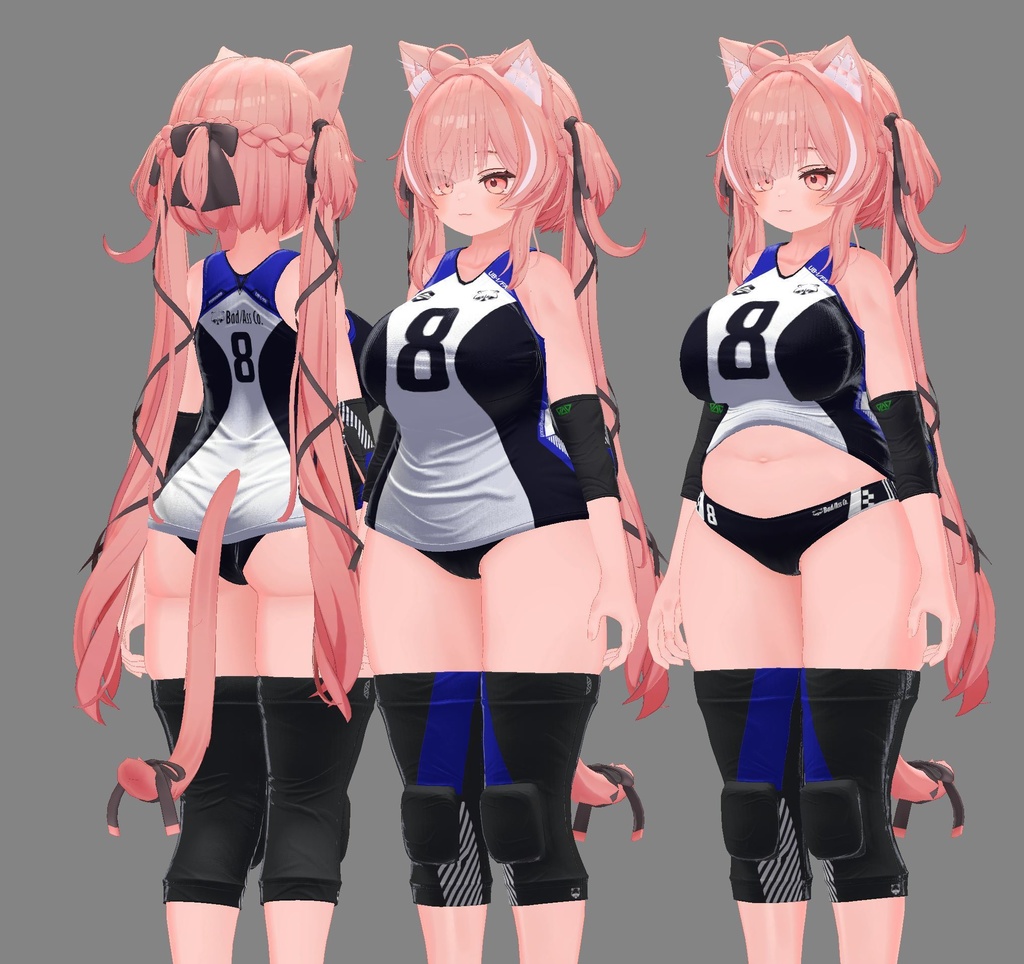 【複数アバター対応】Jobare🏐女子バレーボール風ユニフォーム -転校生Edition-【健全】