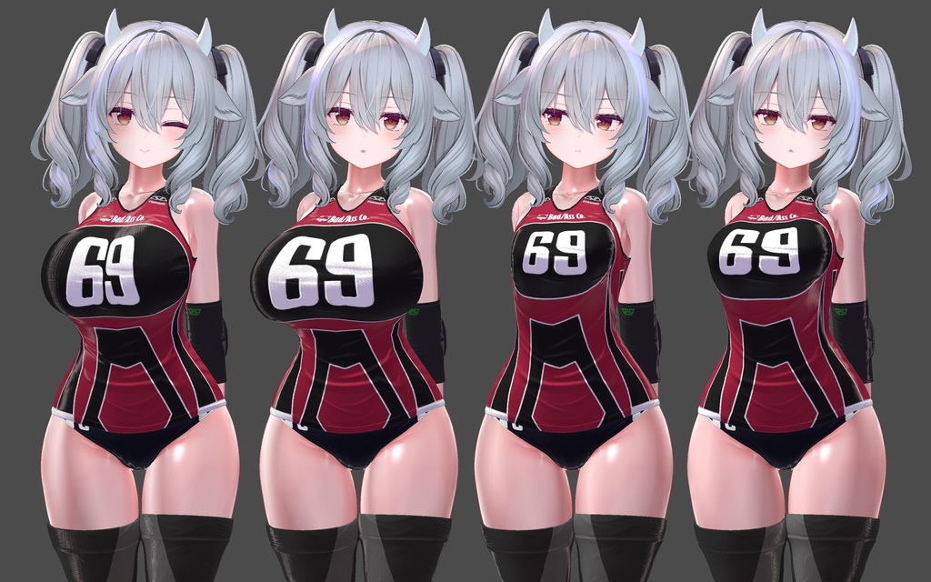 【複数アバター対応】Jobare🏐女子バレーボール風ユニフォーム -転校生Edition-【健全】