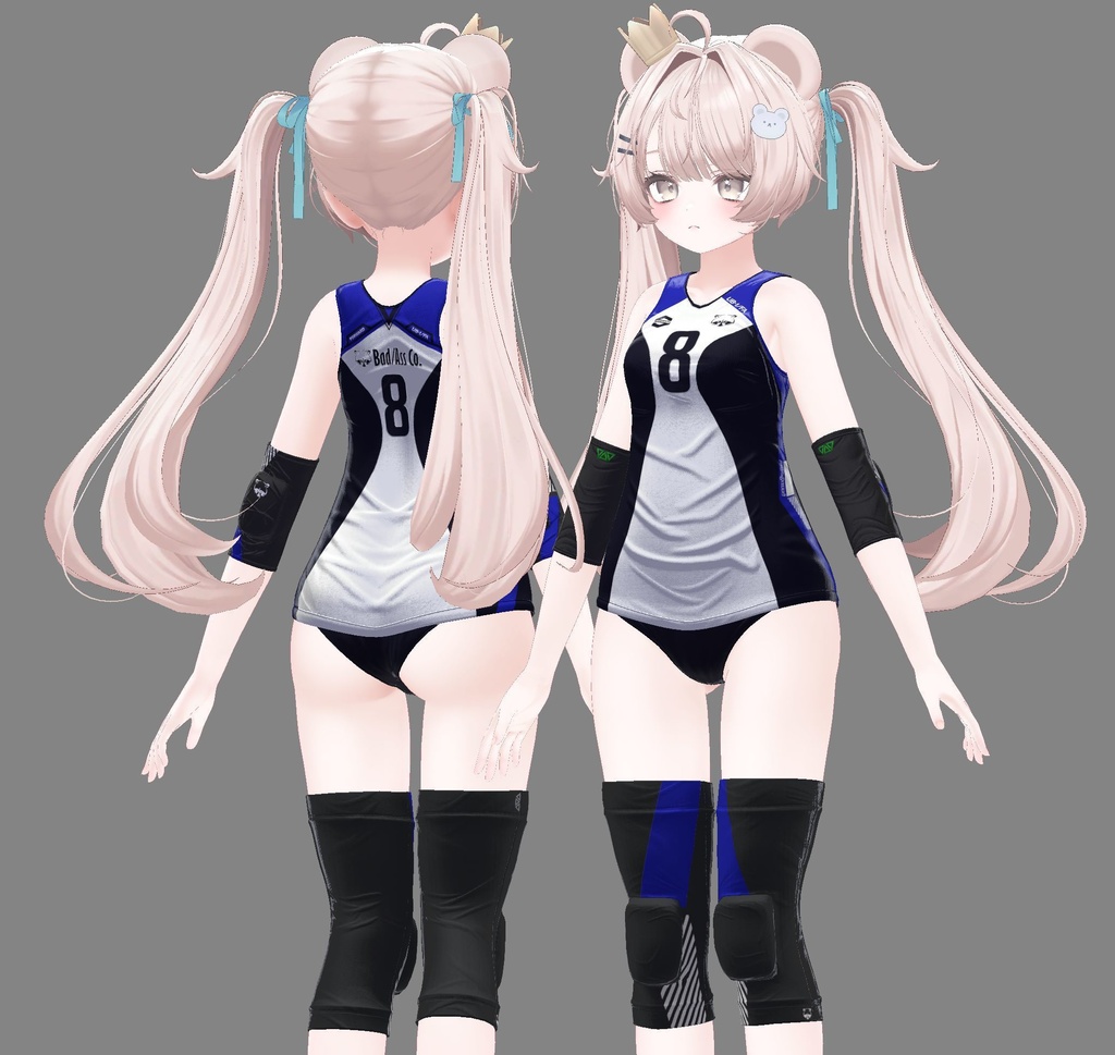 【複数アバター対応】Jobare🏐女子バレーボール風ユニフォーム -転校生Edition-【健全】