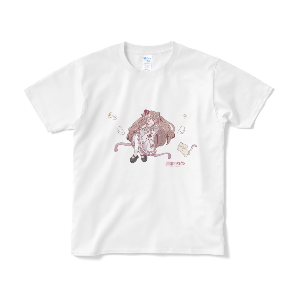 桜木りりぃ めるちゃんといっしょ Tシャツ_白