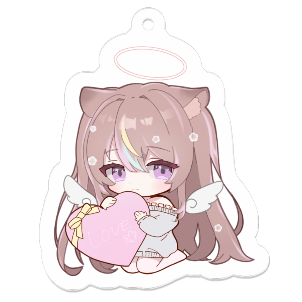 桜木りりぃ_ハートクッション アクリルキーホルダー