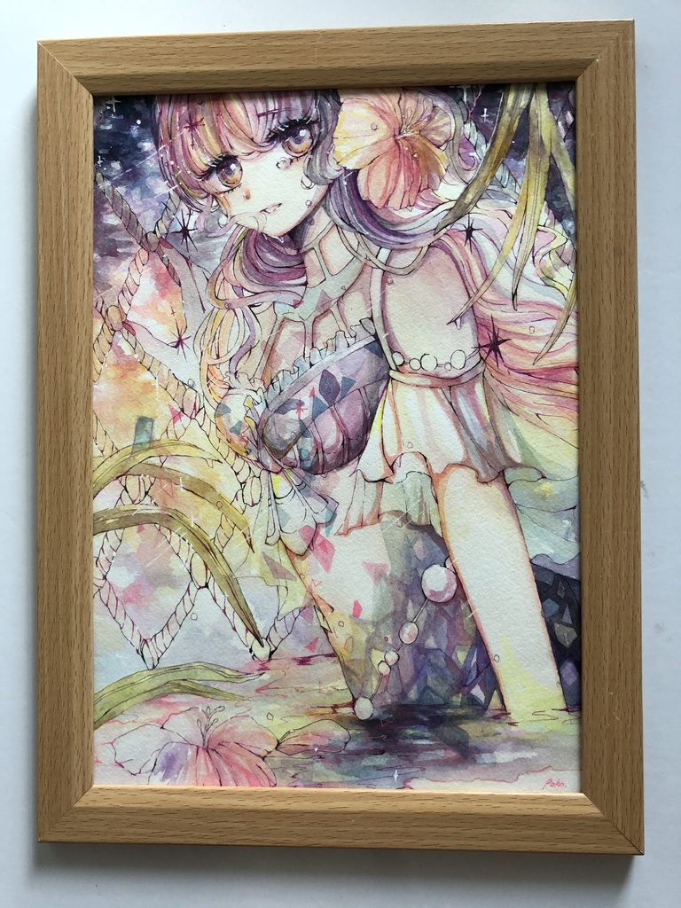 イラスト原画 さよならだね Prism Booth