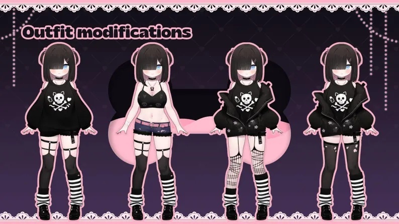 Live2dモデル / Premade Live2d Model / Menhera Girl / Yandere Girl