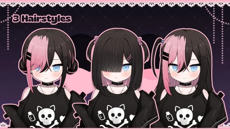 Live2dモデル / Premade Live2d Model / Menhera Girl / Yandere Girl