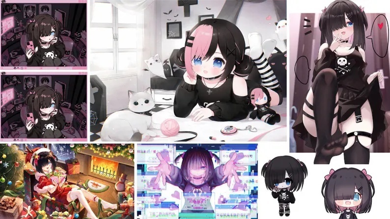 Live2dモデル / Premade Live2d Model / Menhera Girl / Yandere Girl