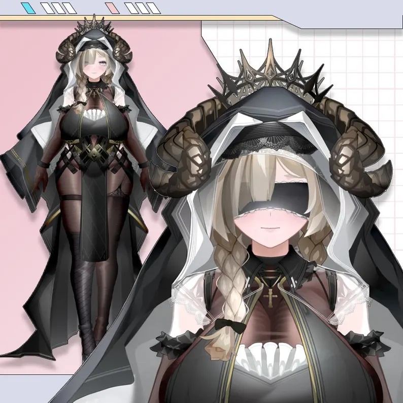 Live2dモデル / Premade Live2d Model / Nun Girl Vtuber Model