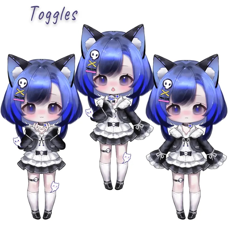 Live2dモデル / Premade Live2d Model / Vtuber Model / Gothic Neko Waifa