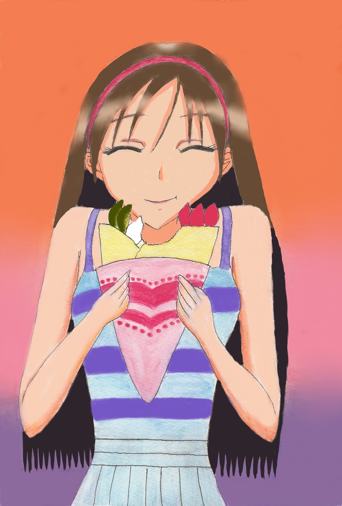 ｛ポストカード｝クレープ美味しい！