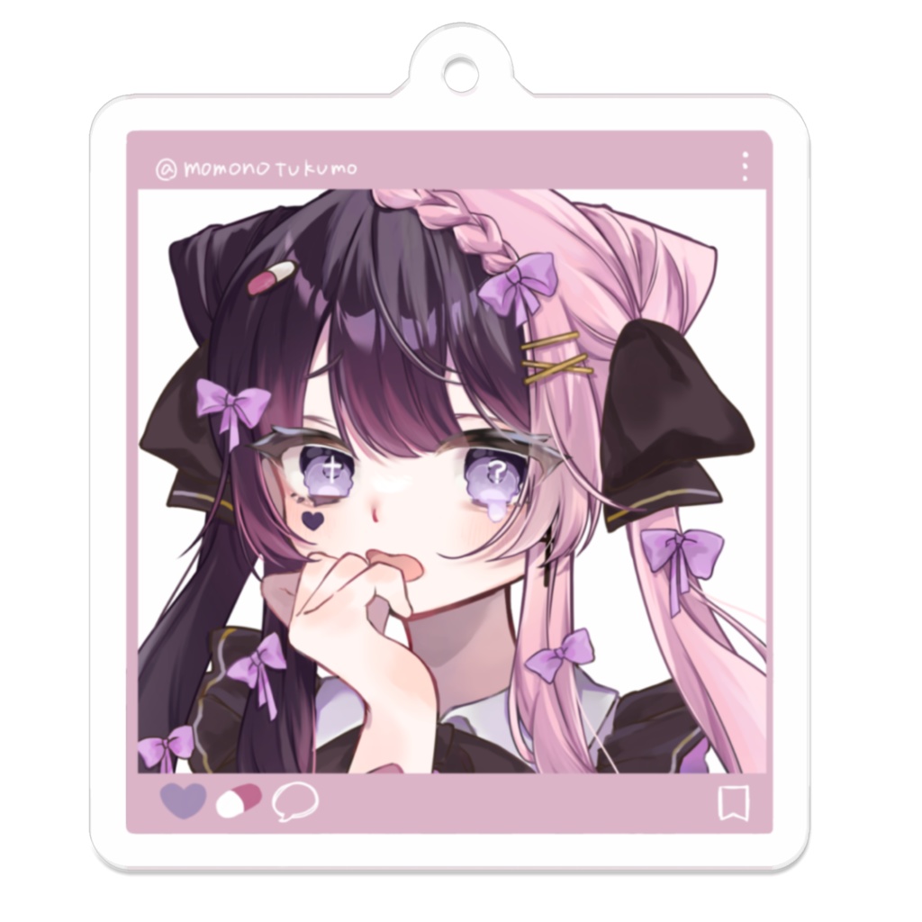 地雷ちゃんSNS風アクリルキーホルダー