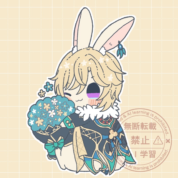 うさアベンチュリンアクリルスタンド