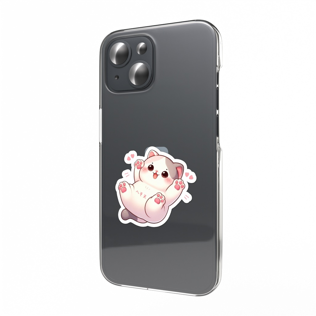 へそ天オリジナルステッカー
