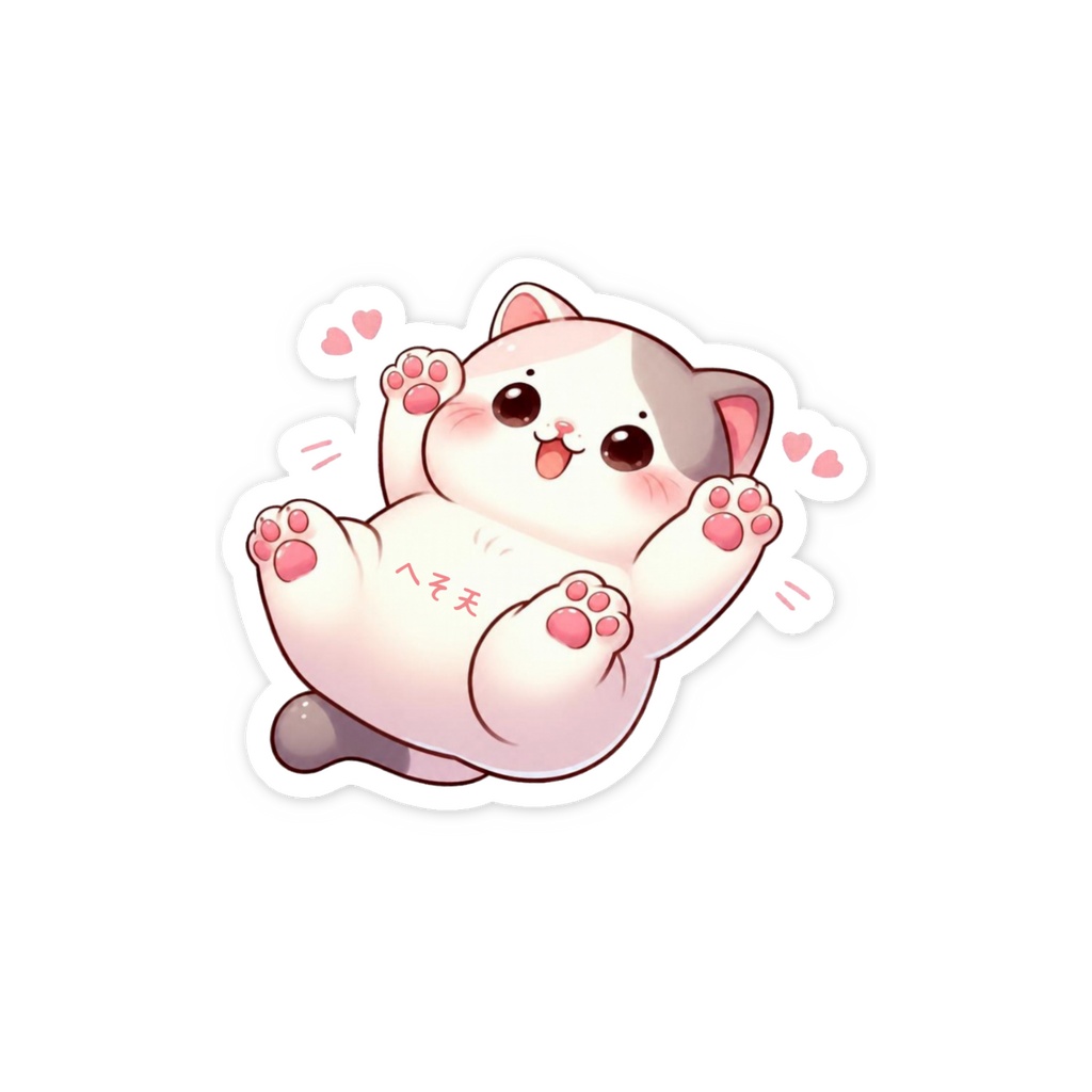 へそ天オリジナルステッカー