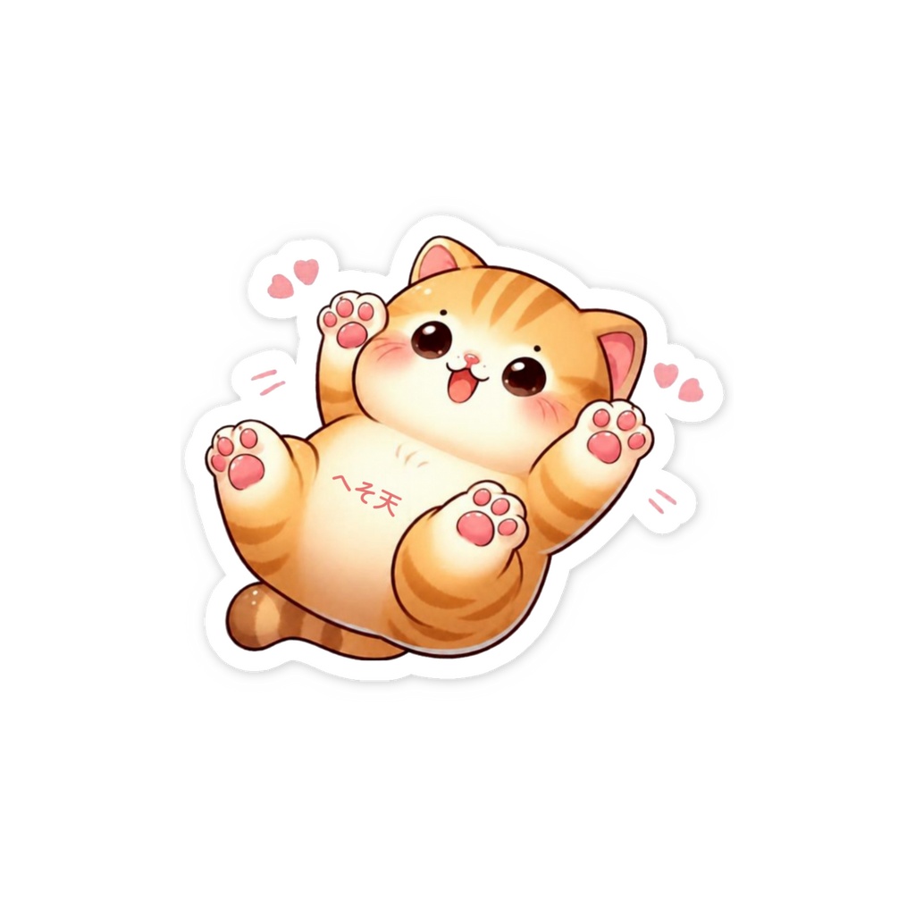 へそ天オリジナルステッカー