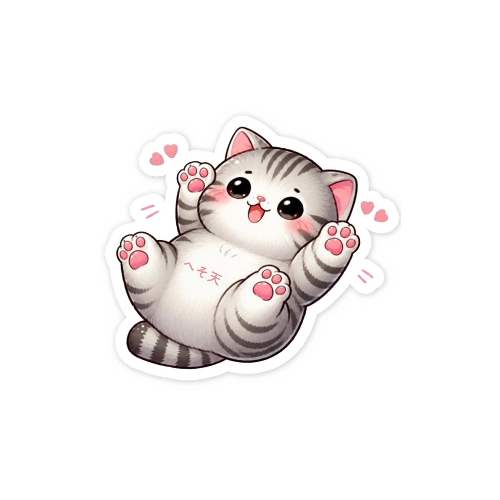 へそ天オリジナルステッカー