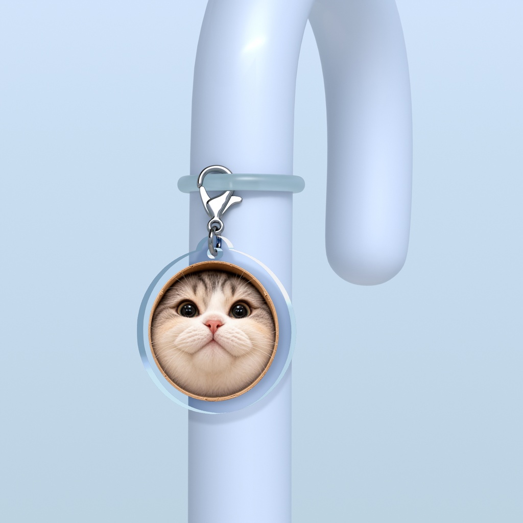 顔つっこむねこめじるしチャーム