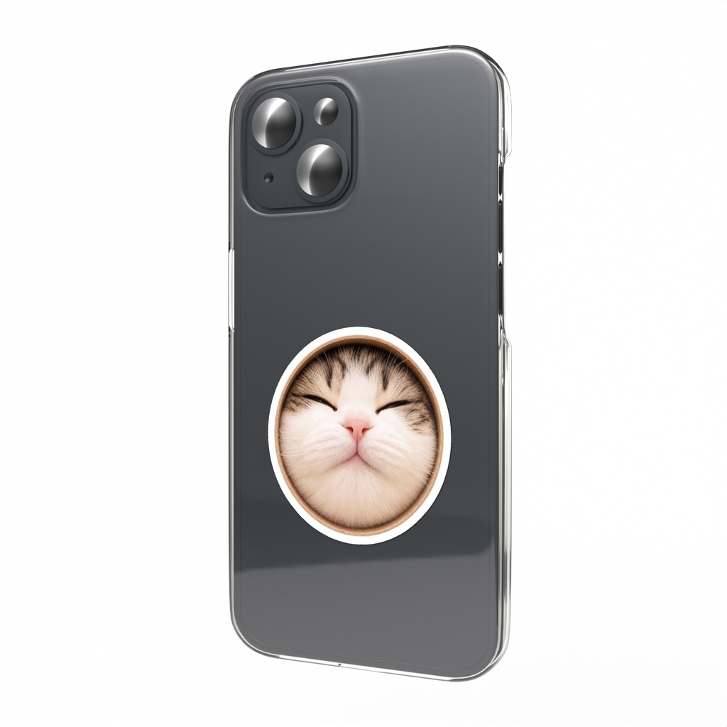 顔つっこむねこオリジナルステッカー