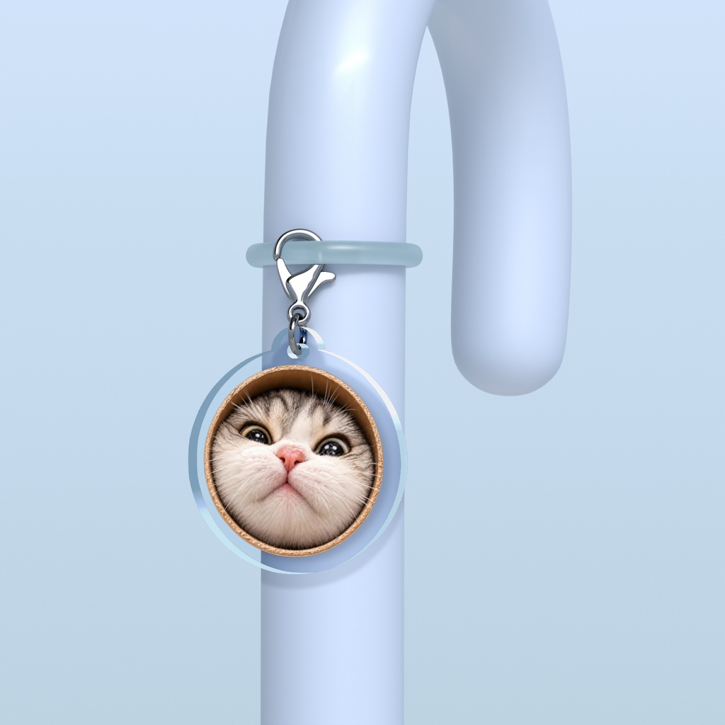 顔つっこむねこオリジナルめじるしチャーム