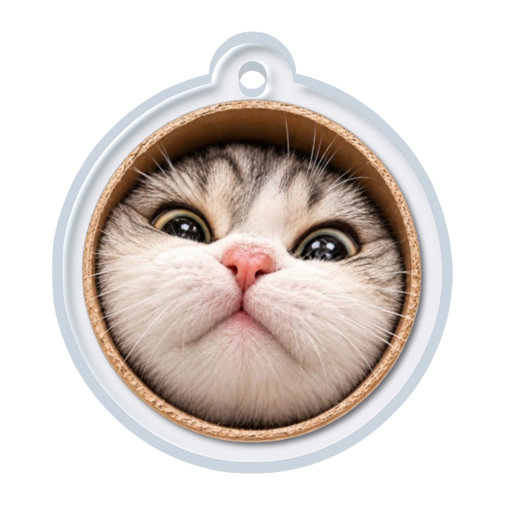 顔つっこむねこオリジナルめじるしチャーム