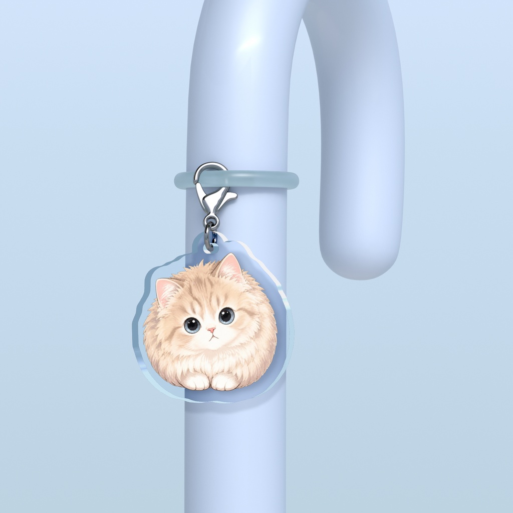 ちびねこ香箱座りめじるしチャーム