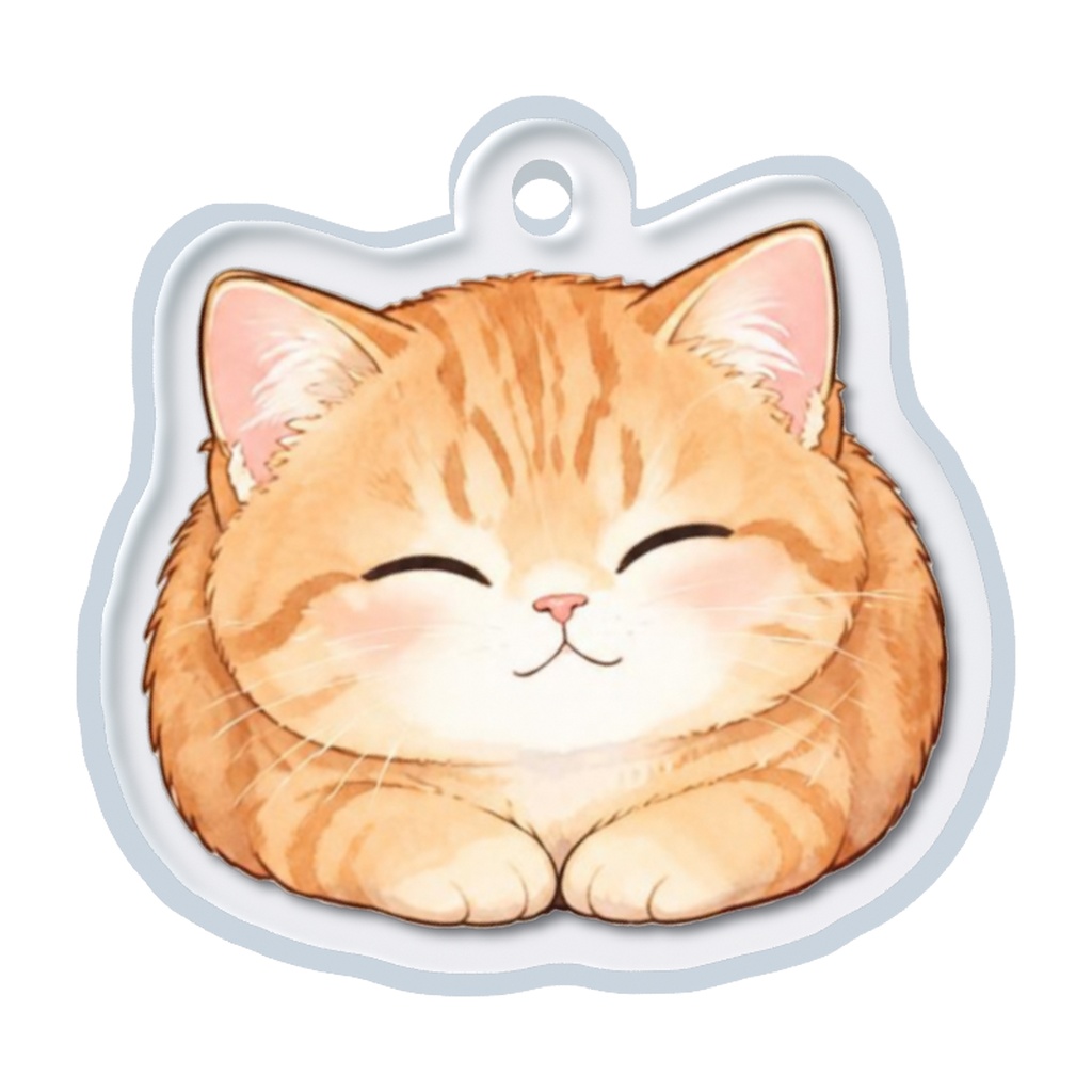 ちびねこ香箱座りめじるしチャーム