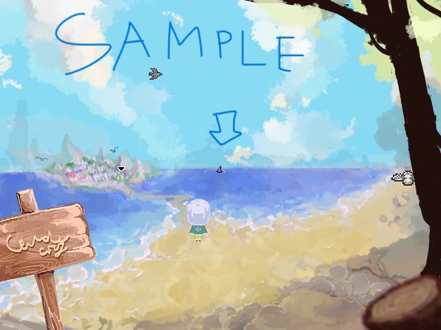 【キャラチップ素材】サメのひれっぽいドット