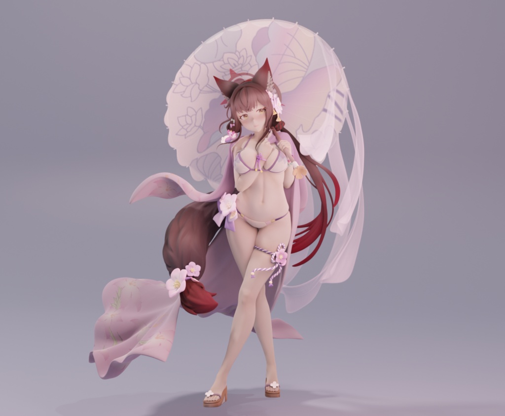 狐坂ワカモ(水着)