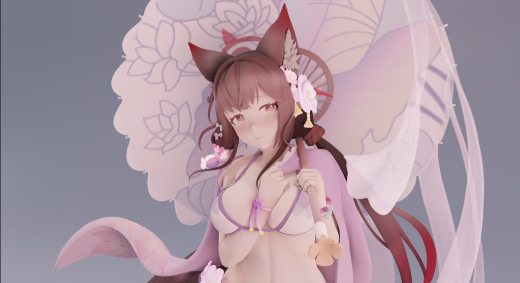 狐坂ワカモ(水着)