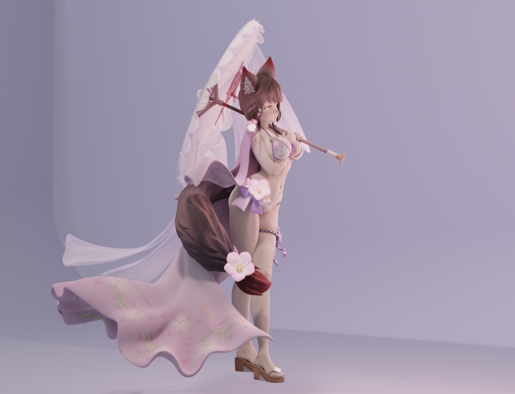 狐坂ワカモ(水着)