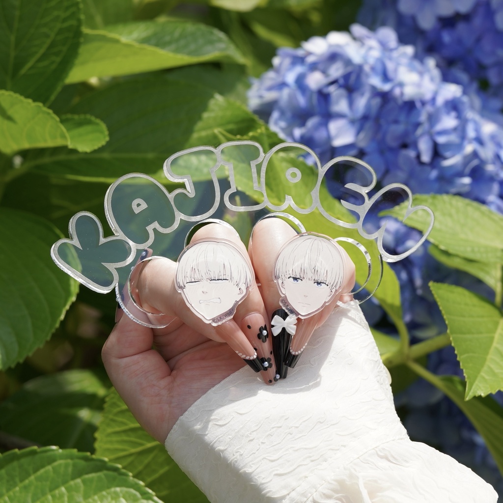 【英語】推しで戦える!お名前メリケンサック アクリクメリケン ネームプレート 推し活 推しカラー メンカラ 推しリング 名前リング