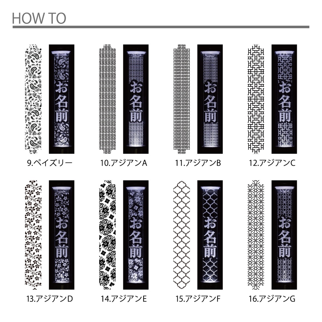 【アジアン】キンブレ魔改造キット ペンライトプレート キンブレプレート 名前入り