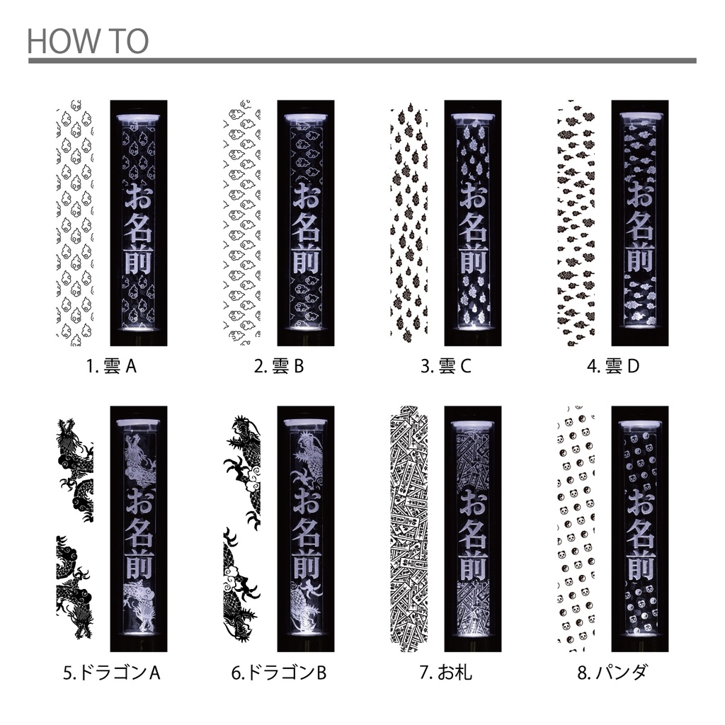 【アジアン】キンブレ魔改造キット ペンライトプレート キンブレプレート 名前入り