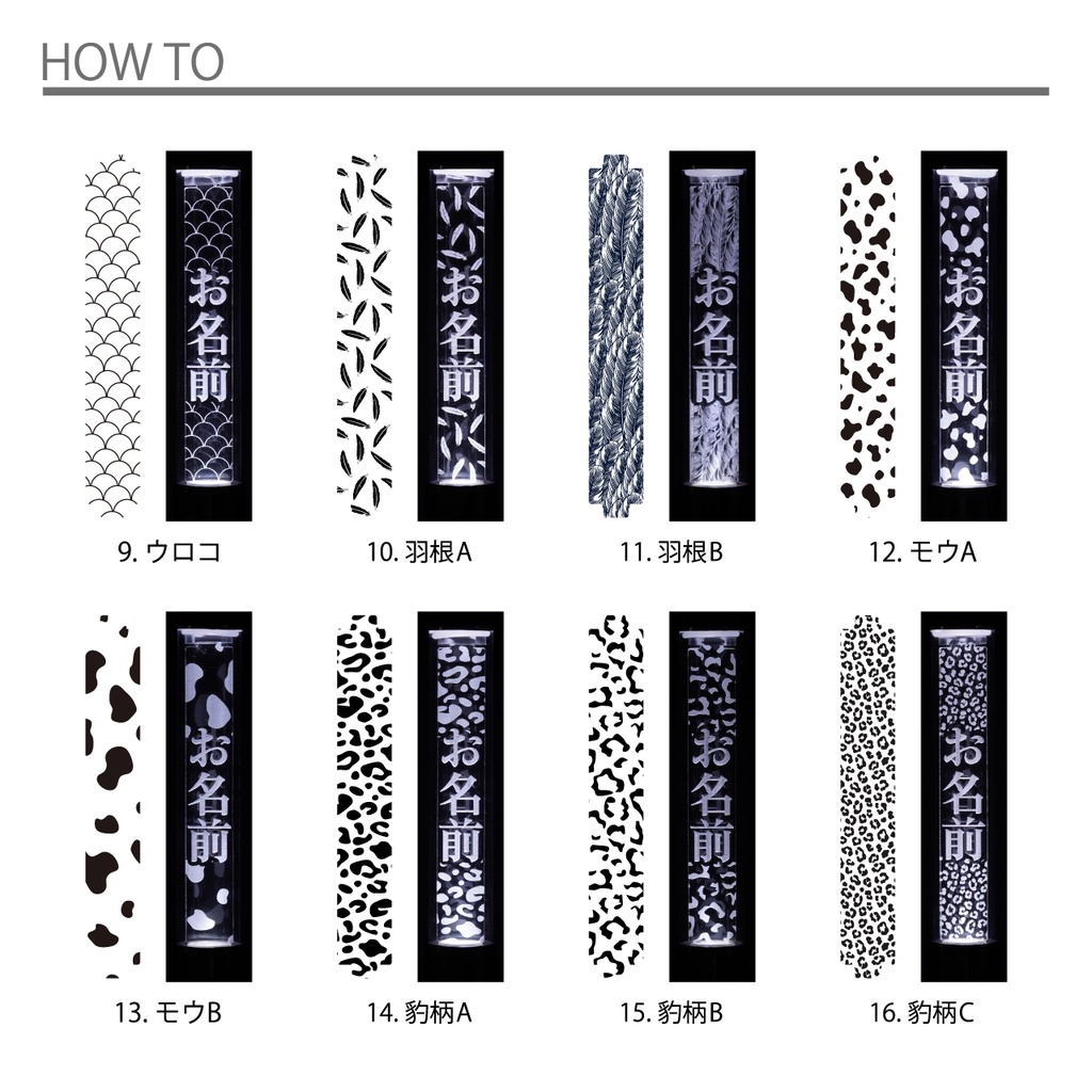 【アニマル】キンブレ魔改造キット ペンライトプレート キンブレプレート 名前入り