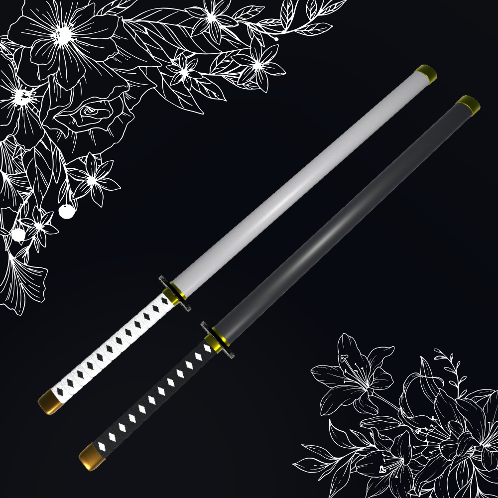 【無料3Dモデル】日本刀「白百合」