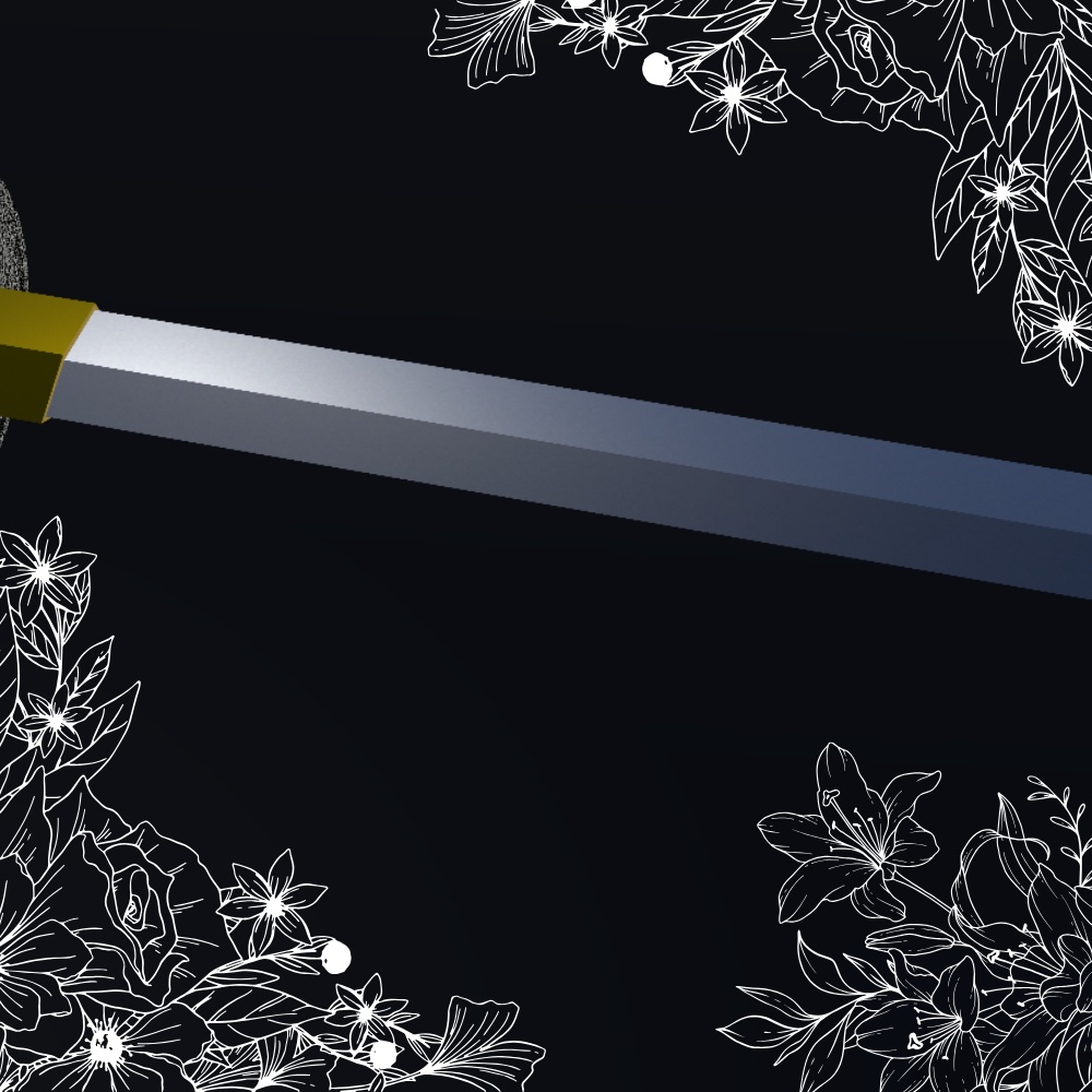 【無料3Dモデル】日本刀「白百合」