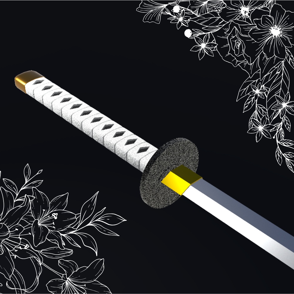 【無料3Dモデル】日本刀「白百合」
