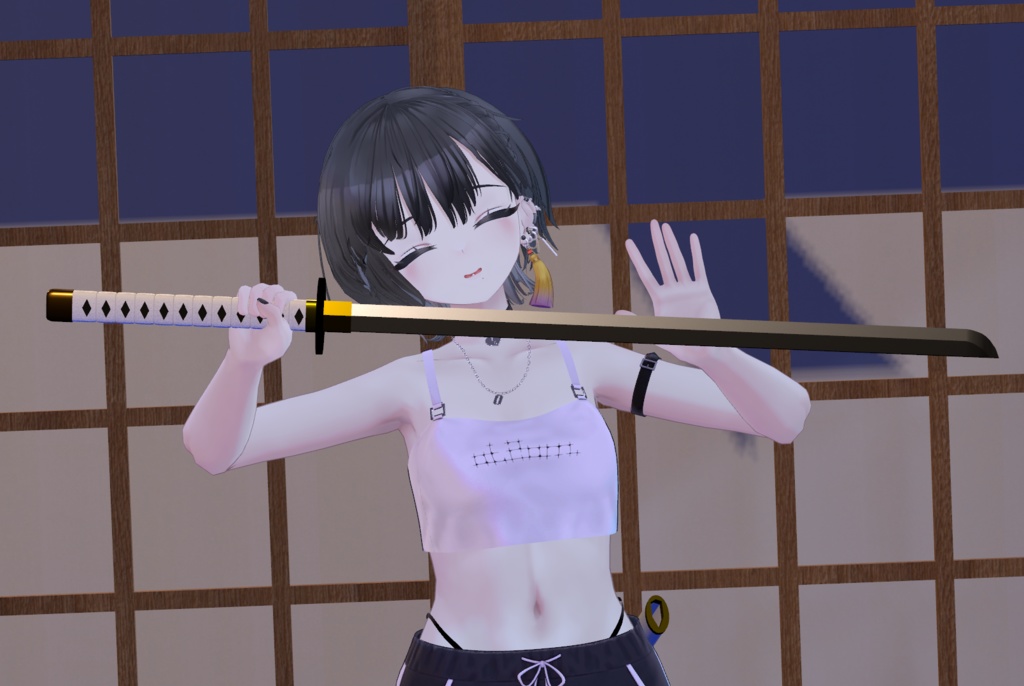 【無料3Dモデル】日本刀「白百合」