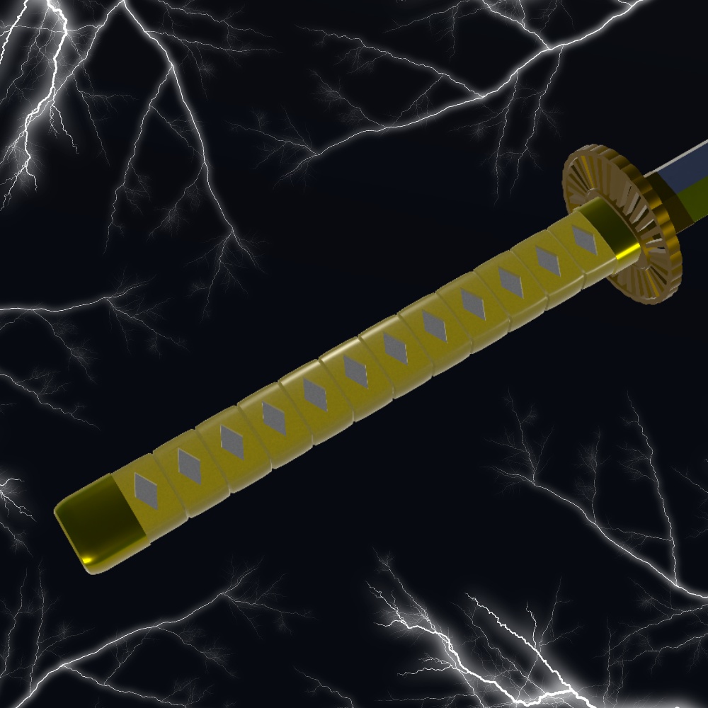 【無料3Dモデル】日本刀「雷神」