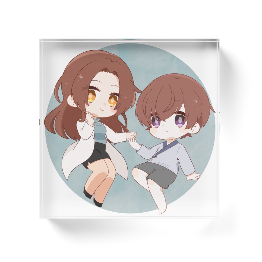 【魔女と機械人形】MKD01&橘深月アクリルブロック