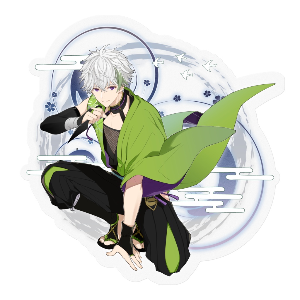 1周年記念ステッカー「緑紋キアロ」