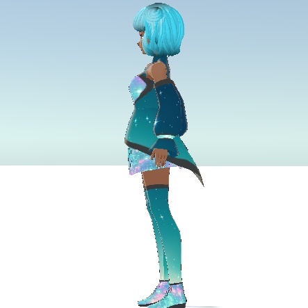 Magical Girl Yemaya Vroid Vtubing Model VRM File