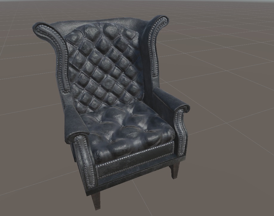 ウィングバックチェア 3Dモデル