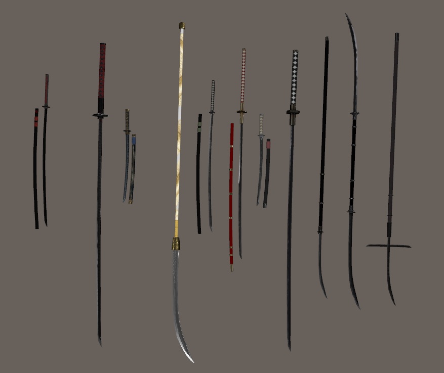 和風武器 11種セット Japanese-style weapon set of 11 types