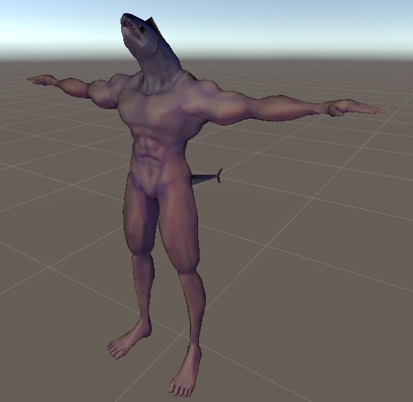 彼岸島の魚型邪鬼 3Dアバター (The fish-type Oni from Higanjima 3D Avatar)