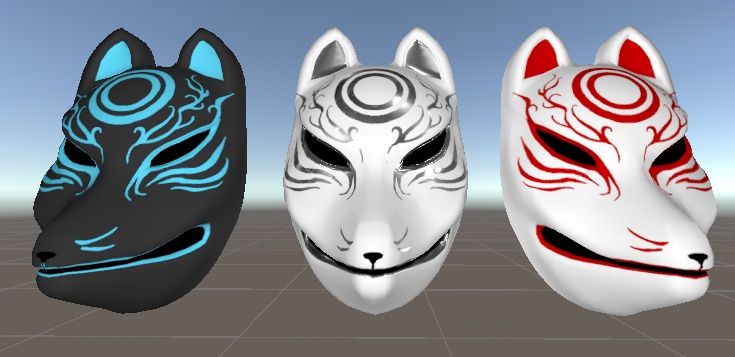 狐面 3Dモデル (Fox Mask 3Dmodel)