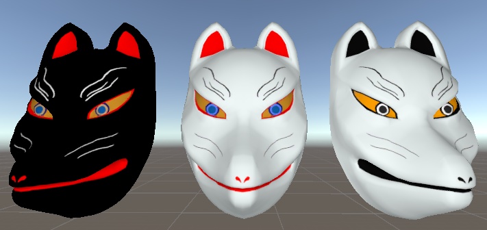 狐面 3Dモデル (Fox Mask 3Dmodel)