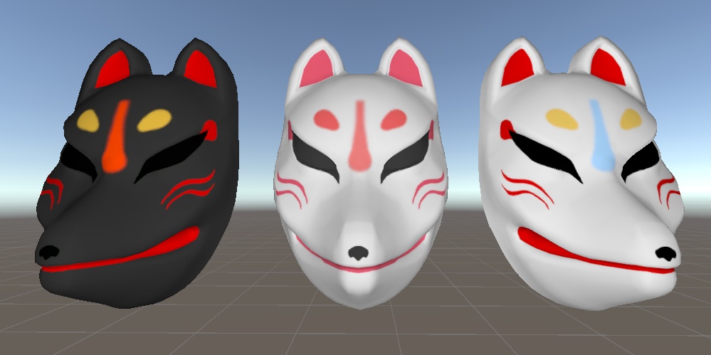 狐面 3Dモデル (Fox Mask 3Dmodel)
