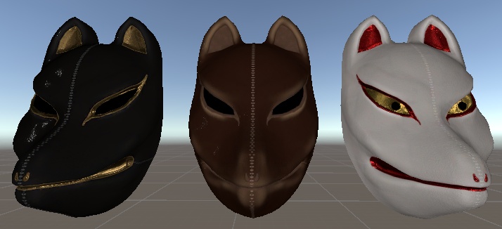 狐面 3Dモデル (Fox Mask 3Dmodel)
