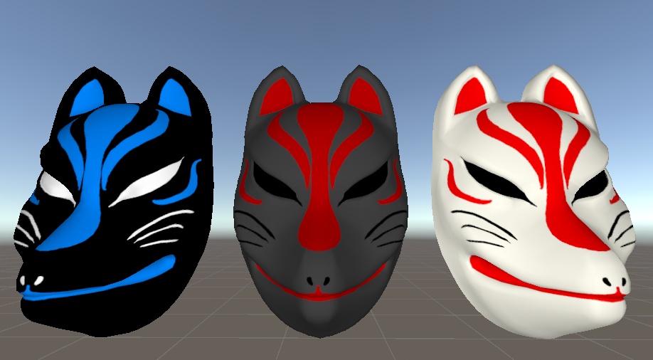 狐面 3Dモデル (Fox Mask 3Dmodel)