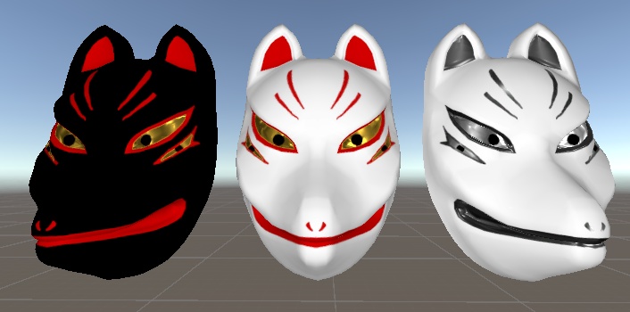 狐面 3Dモデル (Fox Mask 3Dmodel)
