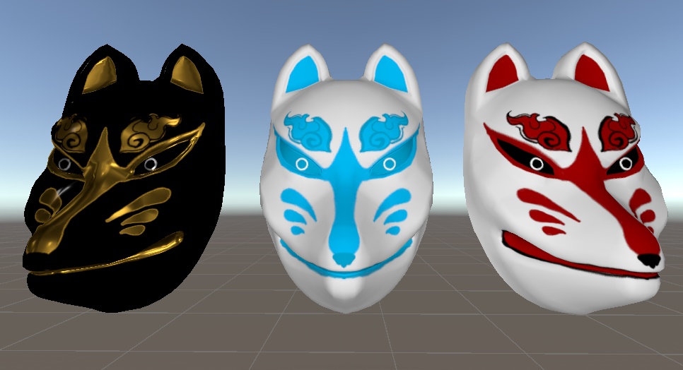 狐面 3Dモデル (Fox Mask 3Dmodel)